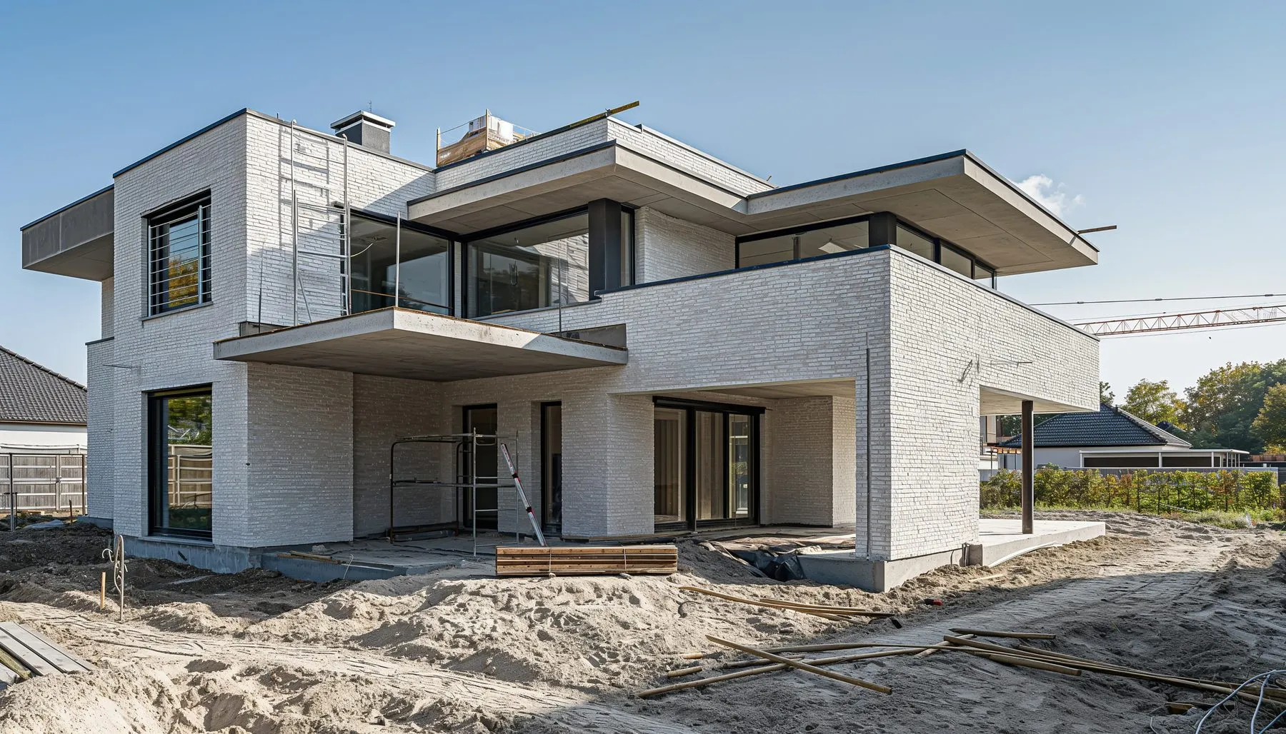 Casa moderna en construcción